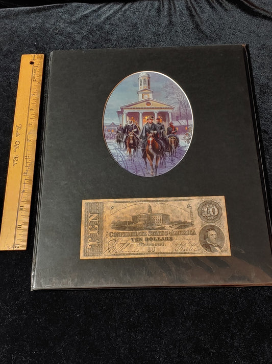 Civil War Photo Currency Reproduction 14x11 Matted Sealed