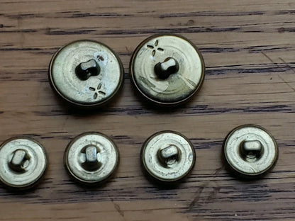 Scottish Highland Military Brass Buttons Lot of Six 16th Infantry