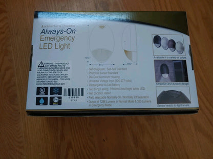 Architectural Indoor/Outdoor Emergency 2-LED Light 6 Rechargeable All Weather