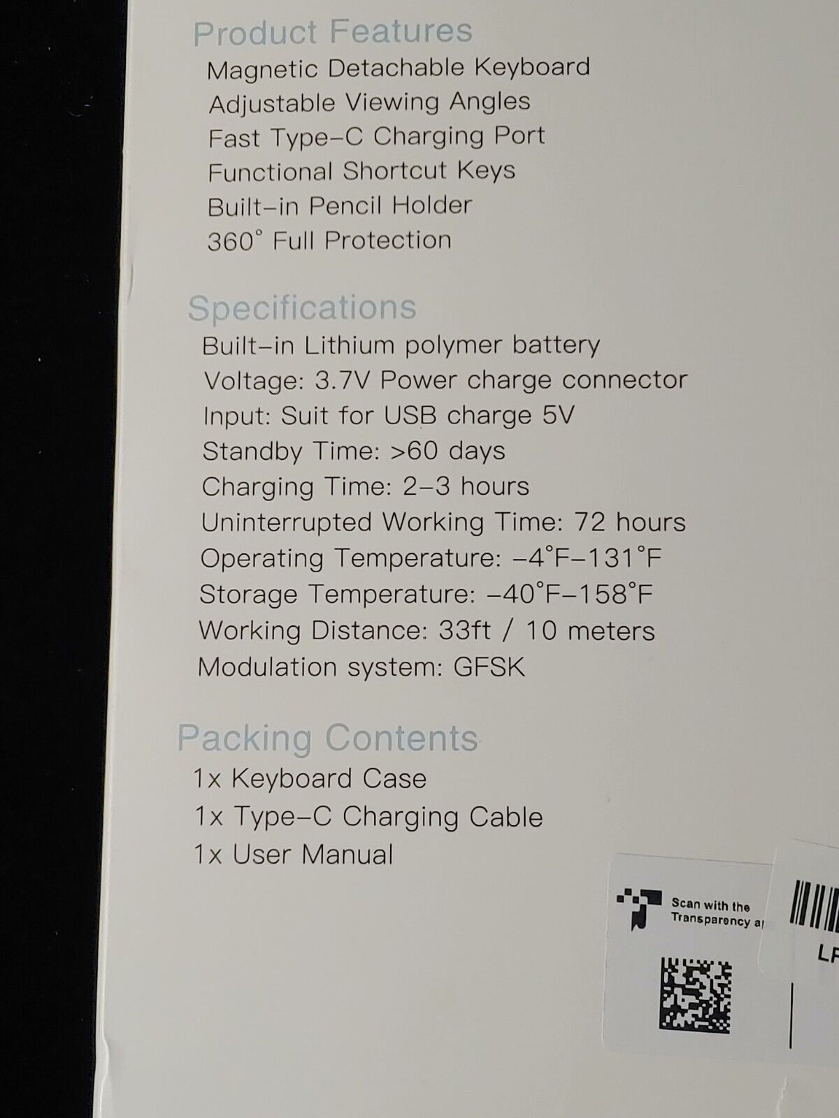 REDUCED! Hamile iPad 10th Generation Case 2022 with Keyboard BLUE