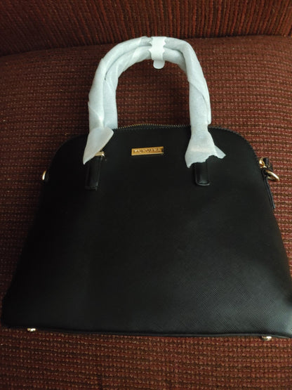 NEW! Korvara Saffiano Shoulder Top Zip Satchel Vegan Leather Purse