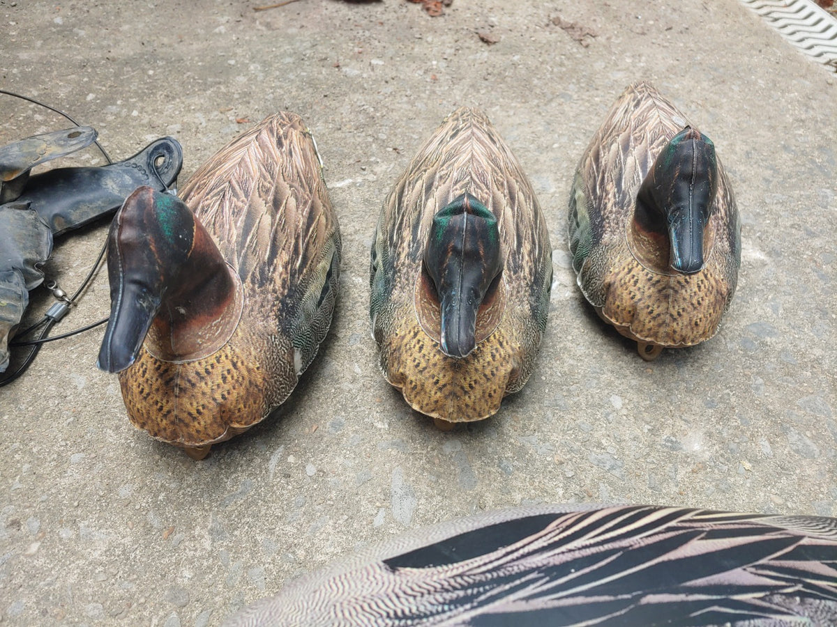 Cherokee Sports 5 Featherlite Inflatable Duck Decoys Mallard w/Weights Rope