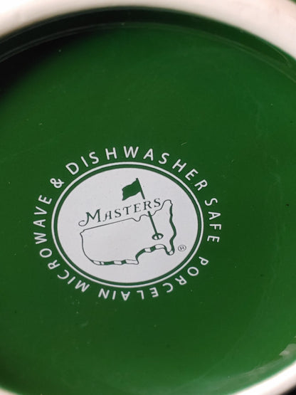 RARE 3 Augusta National Masters Golf Tournament Mug Signature Green Coffee Cup