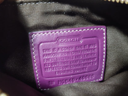 Coach Signature Crossbody Bag Brown Purple HO849-40688 Pre-Owned