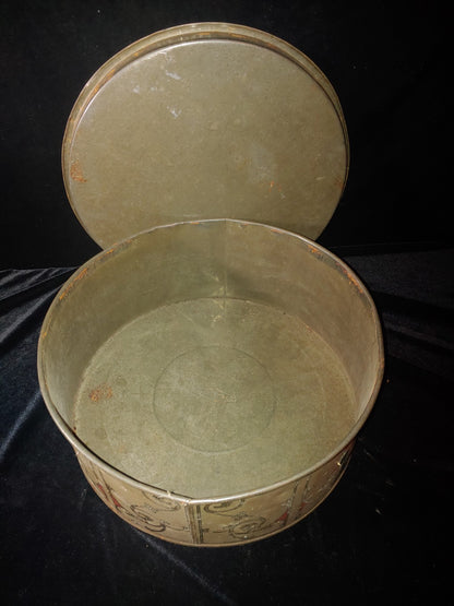 Vintage 5lb Red Seal Marshmallow Tin 12" x 5" Good Condition