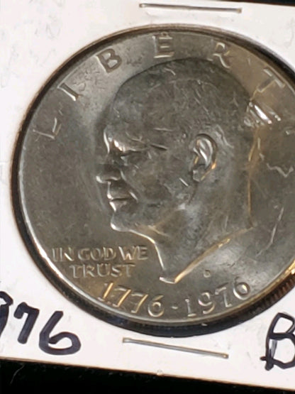 1776-1976 D Eisenhower Type 2 Dollar & Kennedy 1/2 Dollar Bicentennial