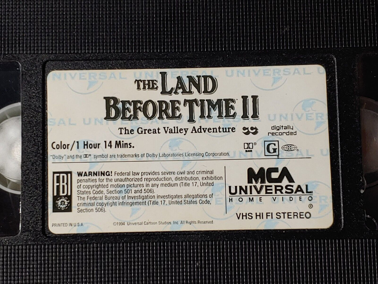 The Land Before Time II VHS 1994 The Great Valley Adventure