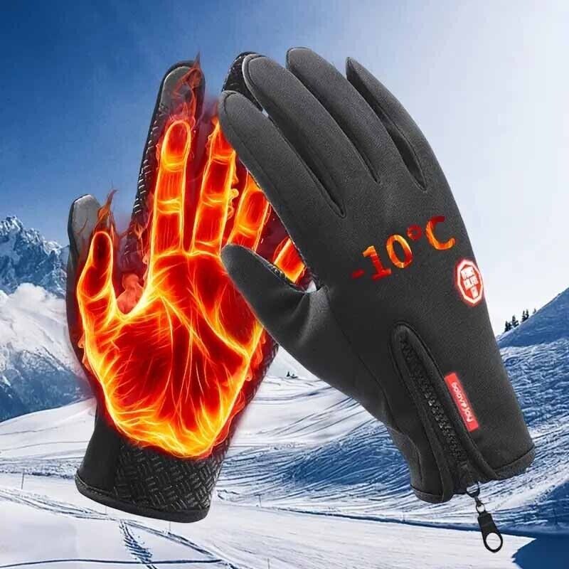 Men Women winter warm windproof waterproof gloves spandex XL*