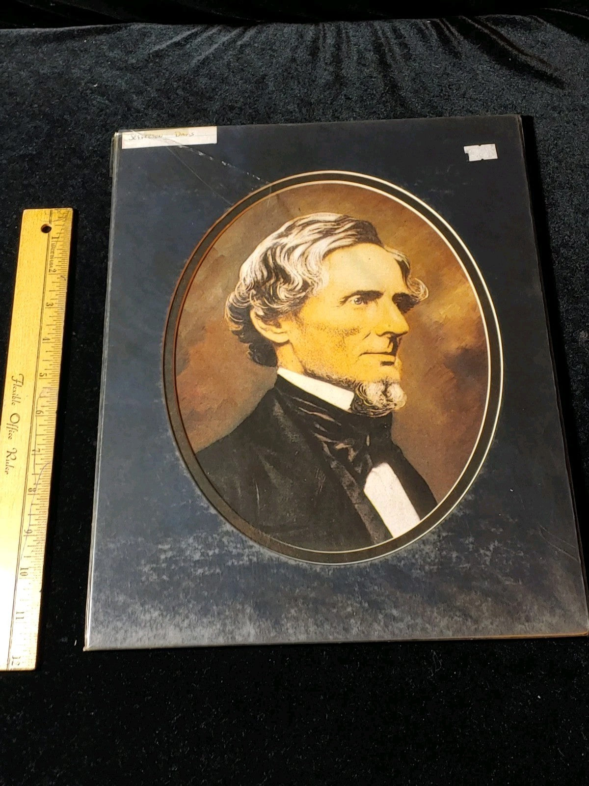 Civil War Color Photo Jefferson Davis 14x11 Matted Sealed