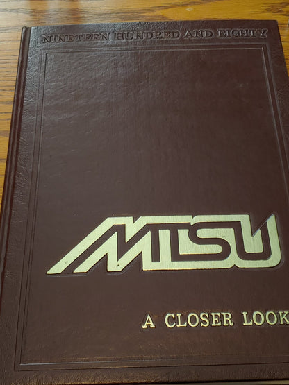 Vintage 1980 MTSU Midlander Annual Yearbook Clean