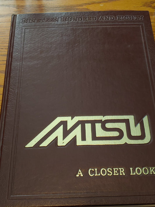 Vintage 1980 MTSU Midlander Annual Yearbook Clean