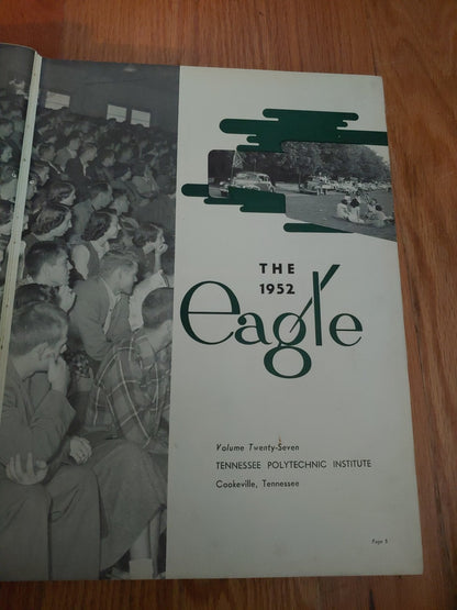 Vintage 1952 TN Polytechnic Institute Cookeville TN Eagle Yearbook Annual