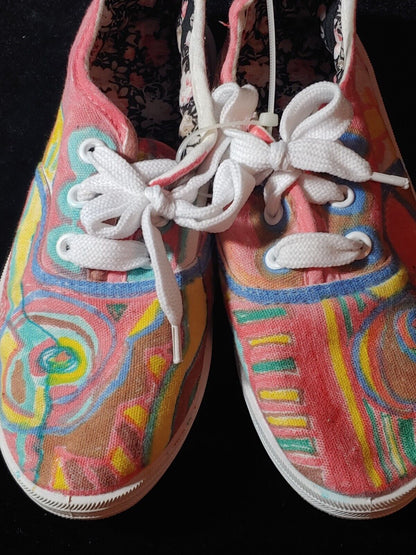 NEW! Vans Handmade Women's Shoes Tie Dye Sneakers Low Top Canvas Size 3