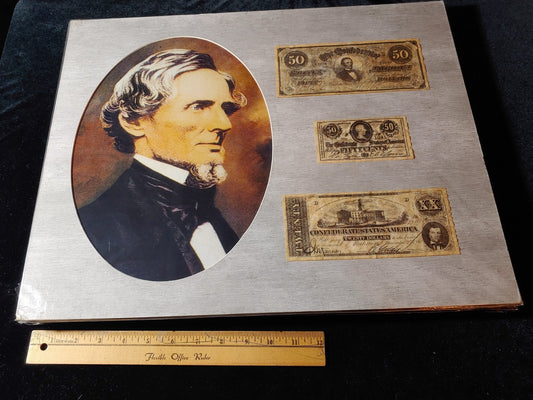 Civil War Color Photo Currency Reproduction 14x11 Matted Sealed