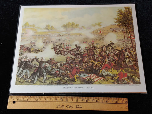 Civil War Print Battle of Bull Run 14x12 Matted Sealed