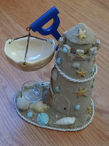 Yankee Candle Lighthouse Sandcastle Seashells Hanging Tart Wax Warmer Nautical