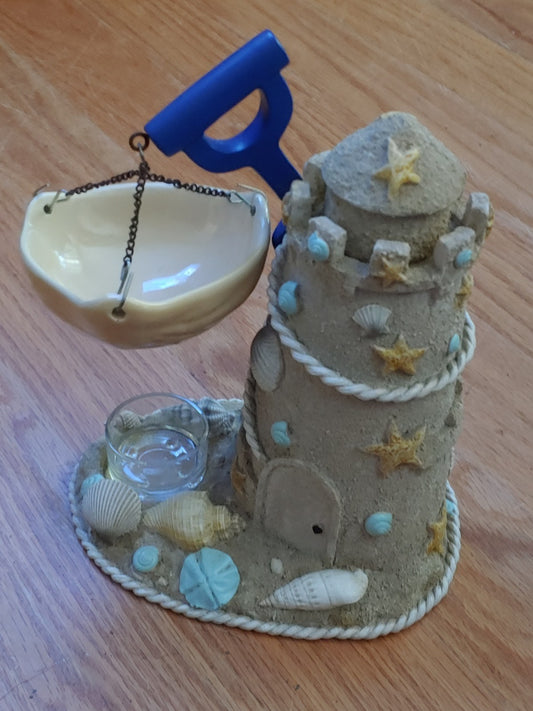 Yankee Candle Lighthouse Sandcastle Seashells Hanging Tart Wax Warmer Nautical