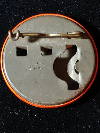 1935-36 Tennessee Hunting Fishing Tag Button License RARE Orange Only Year