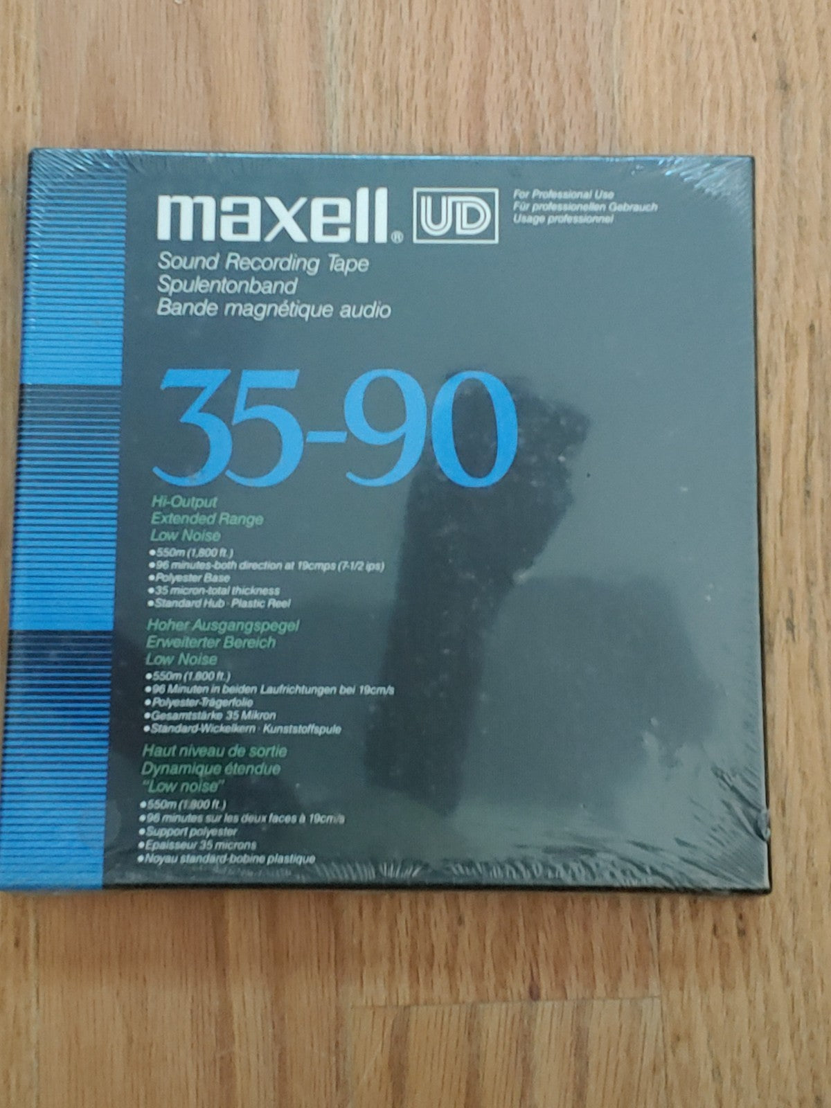 NEW! SEALED MAXELL UD 35-90 Sound Recording Tape 1800' Reel To Reel