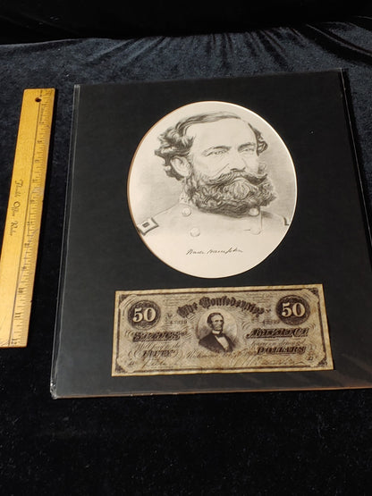 Civil War Photo Currency Reproduction 14x11 Matted Sealed