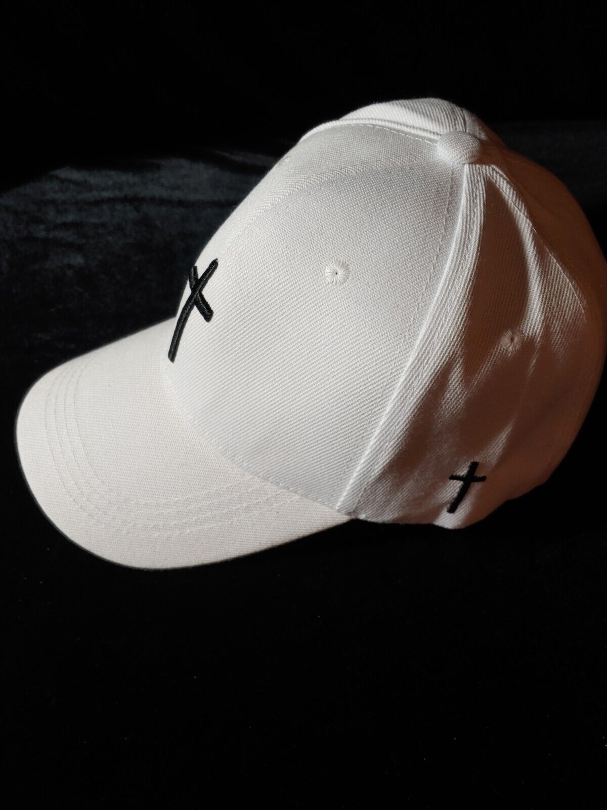 New Christian Cross Jesus Embroidery White Cap Hat Sealed