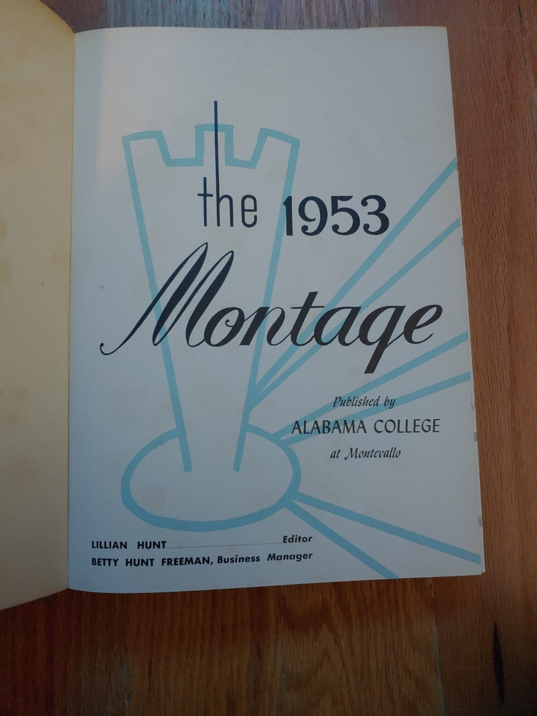 Vintage 1953 Alabama College Montage Yearbook Annual