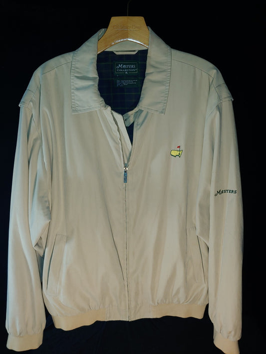 Masters Collection Augusta Men's Golf XL Full Zip Windbreaker Beige Peter Millar