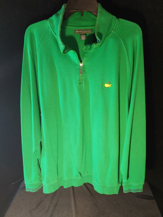 Masters Collection Augusta Men Golf XL 1/4 zip jacket Fleece Green Peter Millar