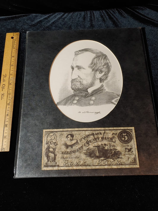 Civil War Photo Currency Reproduction 14x11 Matted Sealed
