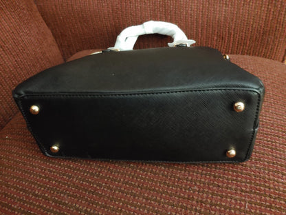NEW! Korvara Saffiano Shoulder Top Zip Satchel Vegan Leather Purse