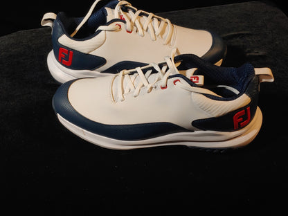 New! FootJoy FJ Tour Rival Mens Golf Shoes 56959 RED/WTE/BLUE Size 9.5 Open Box