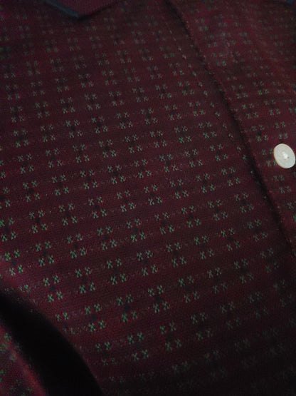 Augusta Amen Corner Burgundy/Green Pattern XL Short Sleeve Polo Peter Millar