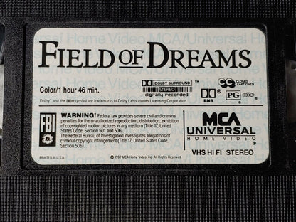 Field of Dreams VHS 1992 Good Condition