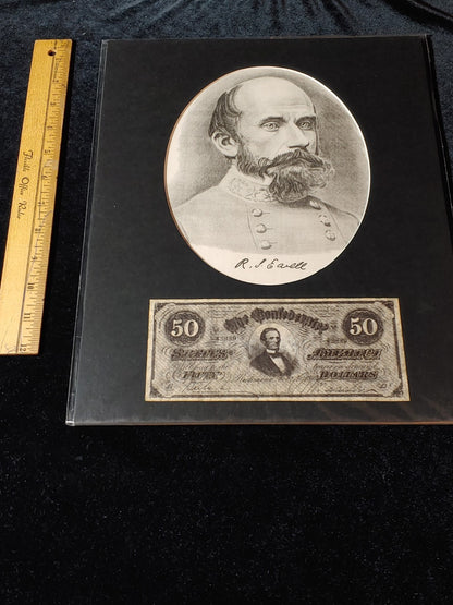 Civil War Photo Currency Reproduction 14x11 Matted Sealed