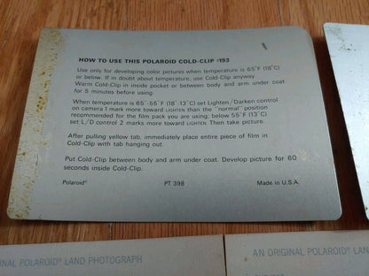 Original Polaroid Polacolor Print Mounts 1970 3.25" x 4.25" Cold Clips #193