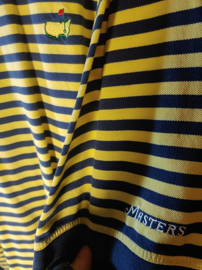 Augusta Masters Collection Yellow/Blue Striped XL Short Sleeve Polo Peter Millar