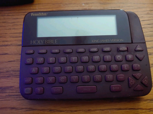 Franklin Electronic Holy Bible King James Version KJ-31 With Case & Manual WORKS