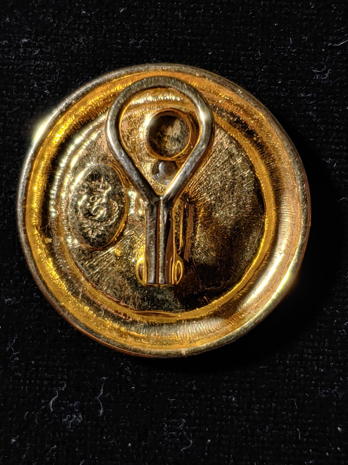 Premiere Designs Signed PD Gold Tone Roman Coin Greek Clip On Earrings