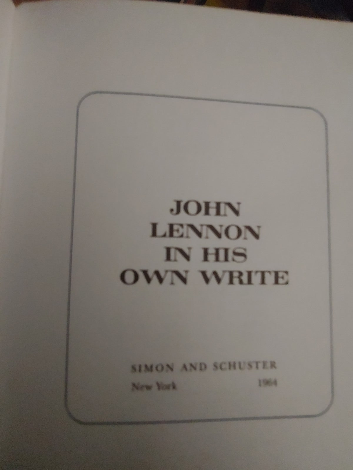 John Lennon In His Own Write 1964 14th Printing Beatles Simon & Shuster