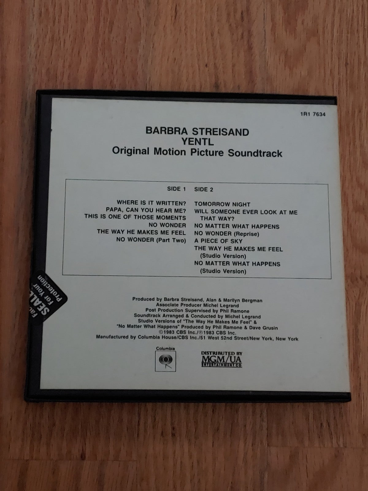 NEW! YENTYL SOUNDTRACK 1983 Reel to Reel 7" 4 Track 3 3/4 LOW PRODUCTION!