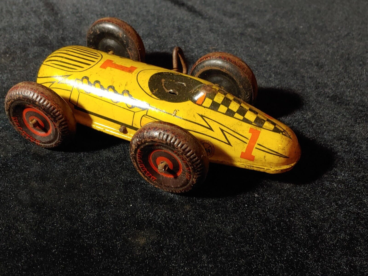 Reduced! MARX TIN LITHO WIND UP MIDGET RACER RACE CAR 6.25"
