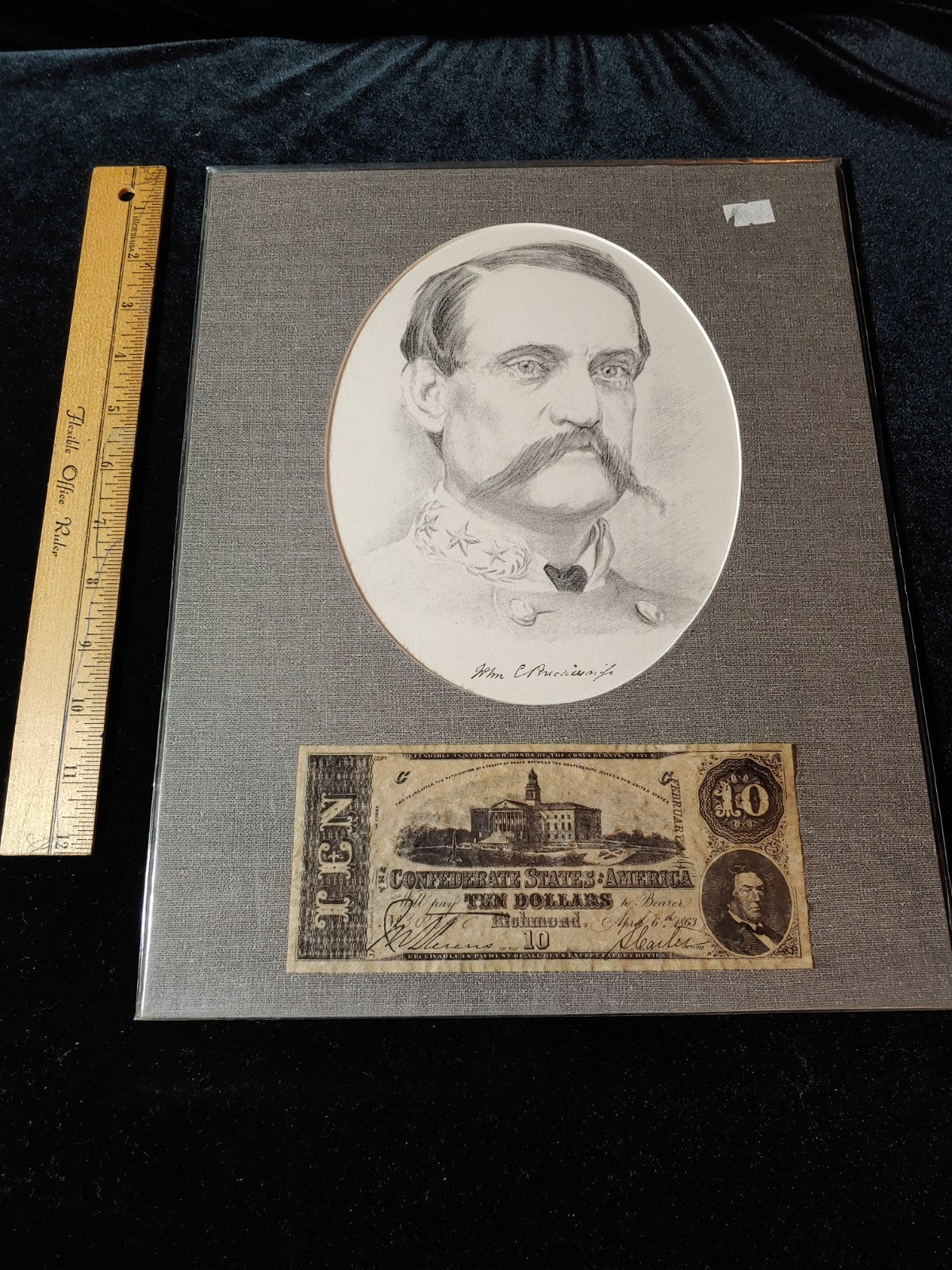 Civil War Photo Currency Reproduction 14x11 Matted Sealed