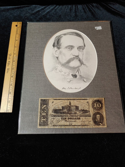 Civil War Photo Currency Reproduction 14x11 Matted Sealed