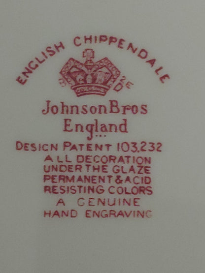 Johnson Brothers English Chippendale 12" Dinner Plate