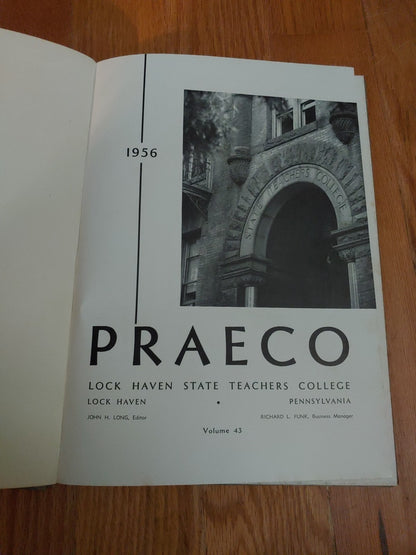 Vintage 1956 State Teachers College Lock Haven PA Yearbook Annual