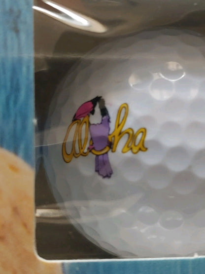 12 Sealed Vintage Spaulding Golf Balls Hawaii 4 Different Logos