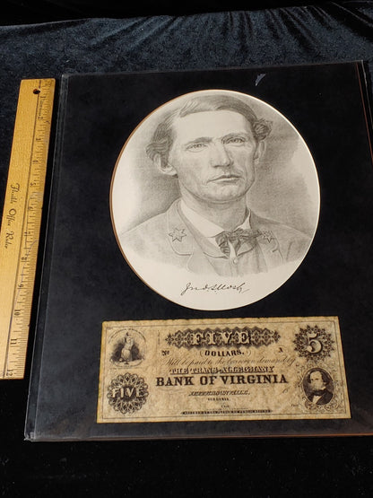 Civil War Photo Currency Reproduction 14x11 Matted Sealed