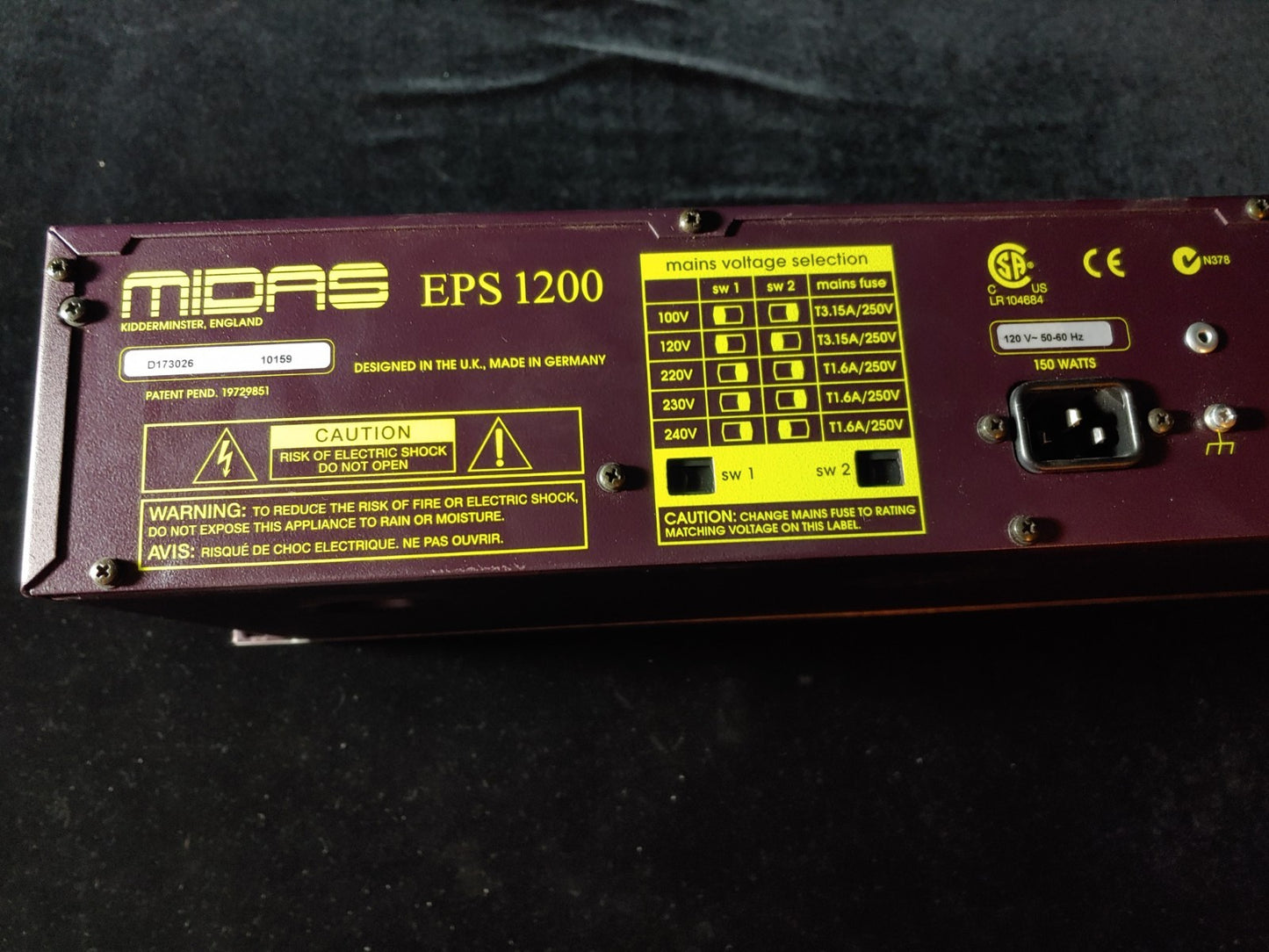 MIDAS EPS 1200 External Power Supply