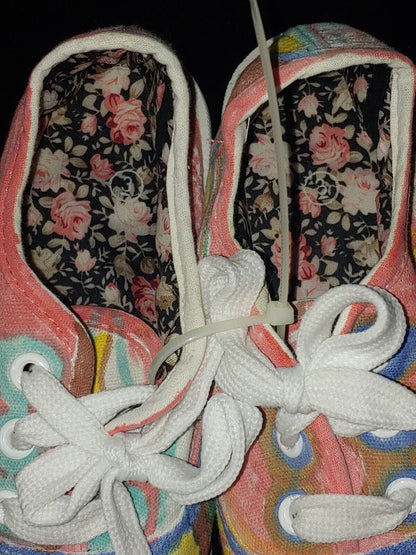 NEW! Vans Handmade Women's Shoes Tie Dye Sneakers Low Top Canvas Size 3