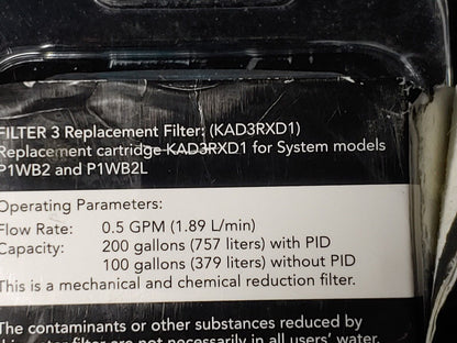 KitchenAid Refrigerator Ice and Water Filter 3 - KAD3RXD1, Single-Pack